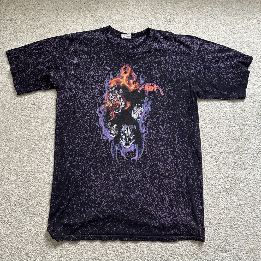 Vintage Cronies KISS Psycho Circus 1998 Tie Dyed/Splatter T Shirt Size XL Unworn